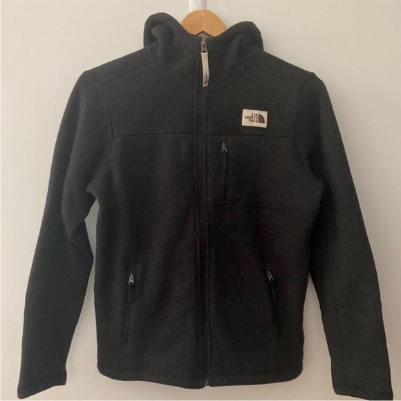 THE NORTH FACE | charcoal grey Fleece zip up hoodie medium - Picture 2 of 7